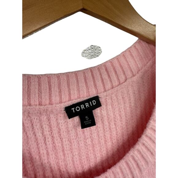 Torrid Vegan Cashmere Light Pink Cable Knit Sweater Vest Womens Plus 5 5XL 28 - Picture 3 of 6